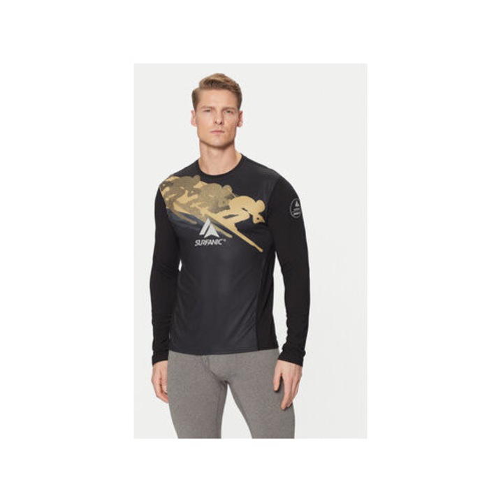 Мъжки термо суитшърт, Surfanic, 304706080, Полиестер, Черен, Черен