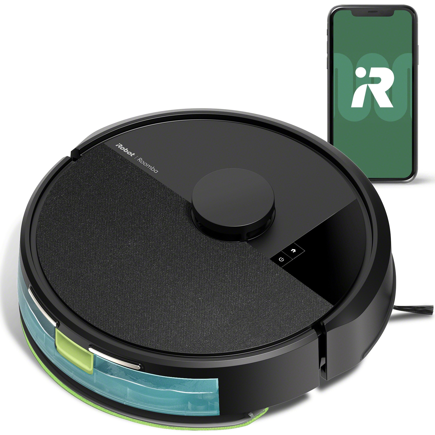 Robot de aspirare cu mop 105 iRobot Combo, Y311040, navigatie avansata ClearView™ LiDAR, curatare in patru etape, putere de aspirare 7000 Pa, tehnologie Carpet Detect, aplicatie Roomba HOME, negru