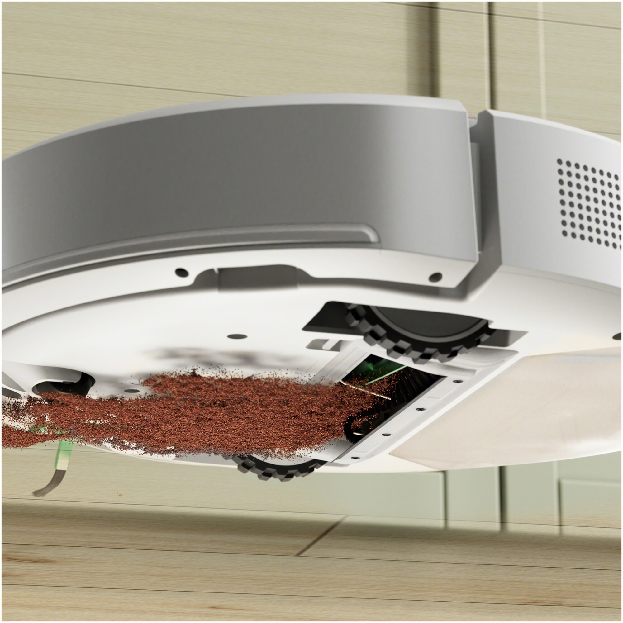Robot de aspirare cu mop Roomba 105 iRobot Combo, Y311240, navigatie avansata ClearView™ LiDAR, curatare in patru etape, putere de aspirare 7000 Pa, tehnologie Carpet Detect, aplicatie Roomba HOME, alb