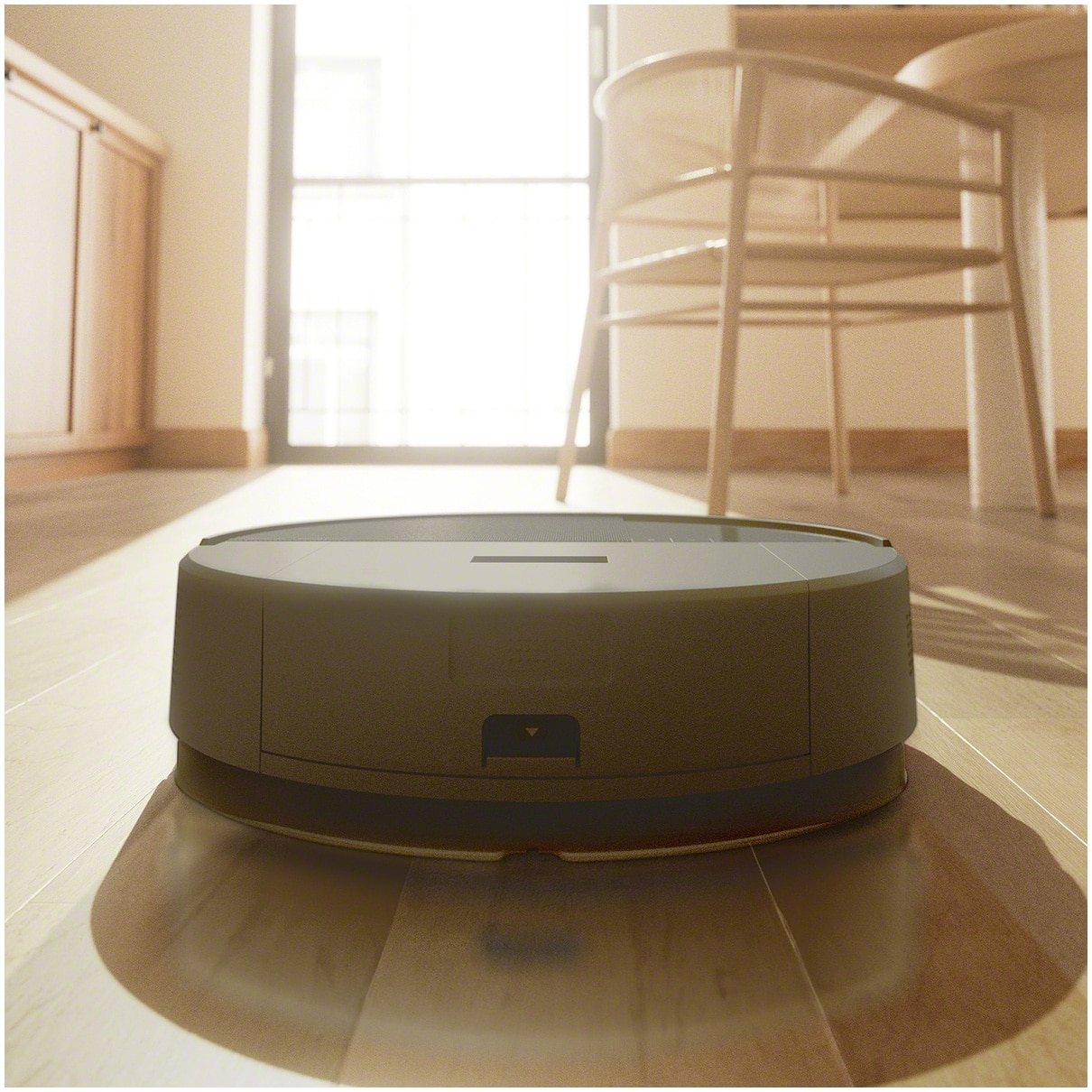 Robot de aspirare cu mop Roomba 205 iRobot Combo, L121040, compactor de praf, navigatie avansata ClearView™ LiDAR, curatare in patru etape, putere de aspirare 7000 Pa, tehnologie Carpet Detect, aplicatie Roomba HOME, negru