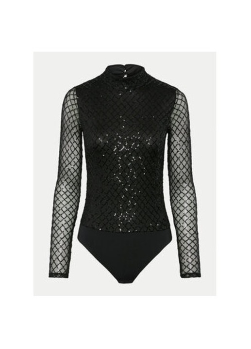 Дамски боди, Yas, 304519178, Полиестер, Черен, Черен