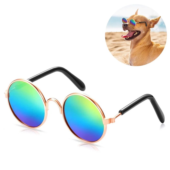 Ochelari de soare pentru animale de companie, multicolor, 8x3cm, pentru pisici si caini mici