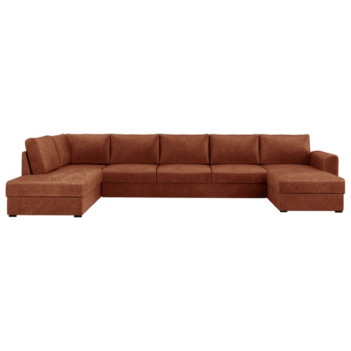 Coltar rabatabil Szafran Large Stanga, MIRJAN 24, portocale, 186x370x85 cm