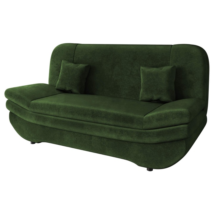 Canapea Lena, MIRJAN 24, verde sticla, 90x200x95 cm