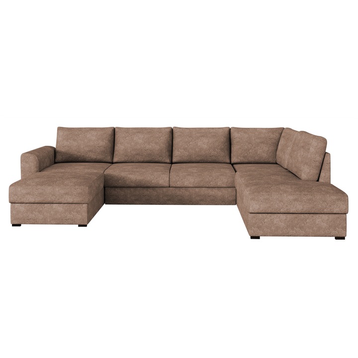 Coltar rabatabil Szafran Dreapta, MIRJAN 24, nuc, 188x305x85 cm