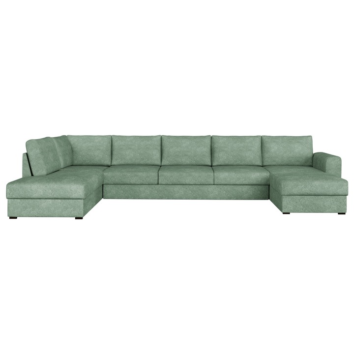 Coltar rabatabil Szafran Large Stanga, MIRJAN 24, menta verde, 186x370x85 cm