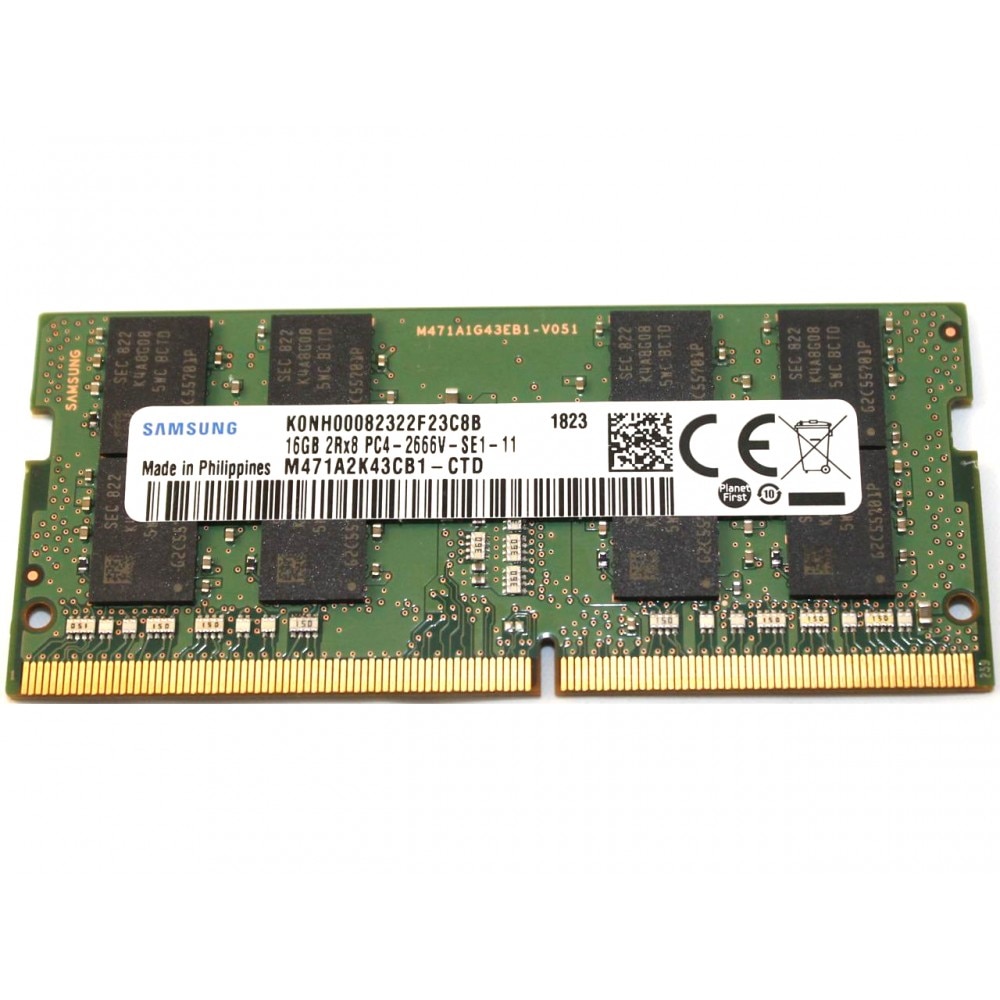 Memorie laptop Sodimm Samsung DDR4, 16GB DDR4, 2RX8 PC4-2666V, non