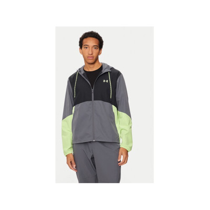 Geaca de vant barbati, Under Armour, 304111808, Poliester, Gri, Gri