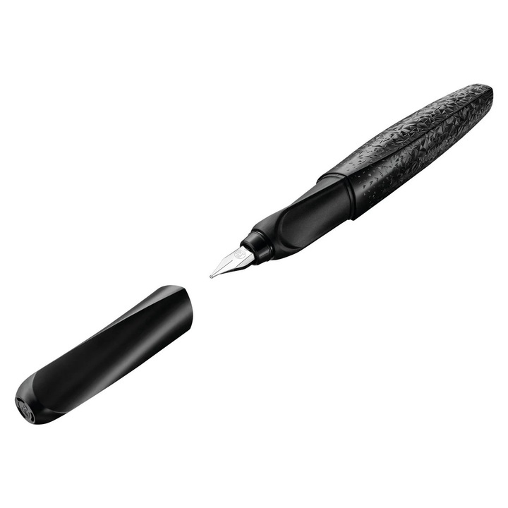 Töltőtoll Pelikan Twist szerkezet, M, ergonomikus markolat, Fekete