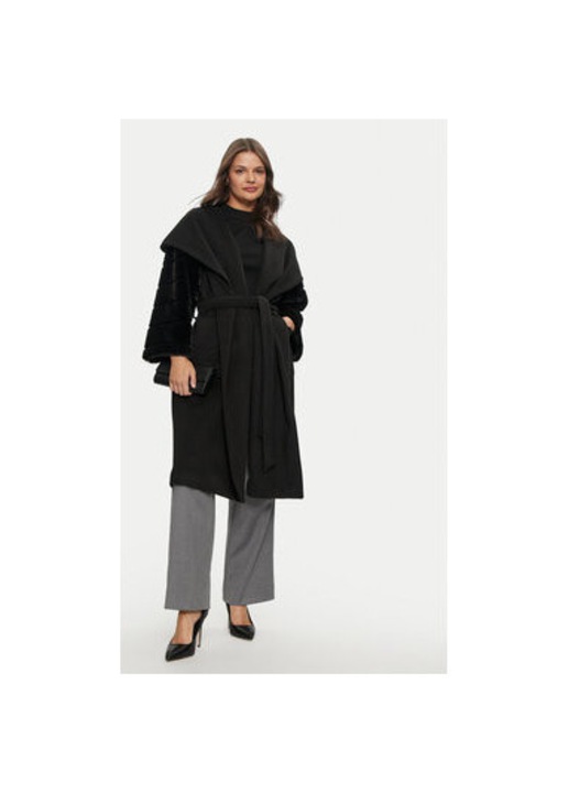 Palton dama, Gaudi, 304202292, Poliester, Negru, Negru