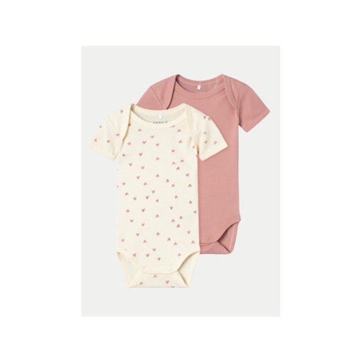 Set 2 body-uri fete, Name It, 304718328, Bumbac organic/Bumbac, 92 CM, Multicolor