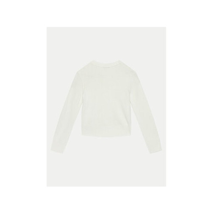 Cardigan fete, United Colors Of Benetton, 304521096, Acril, Alb, Alb