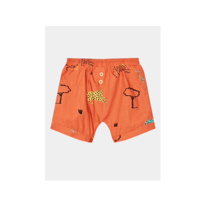 Pantaloni scurti copii, United Colors Of Benetton, 302102792, Bumbac, 56 CM, Portocaliu