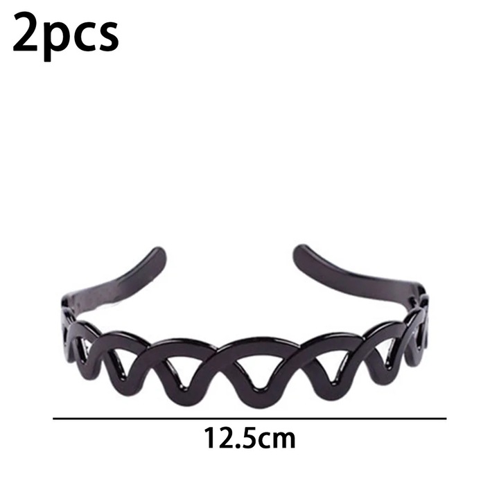 Set de 2 piepteni din plastic pentru par, forma 11, multicolor