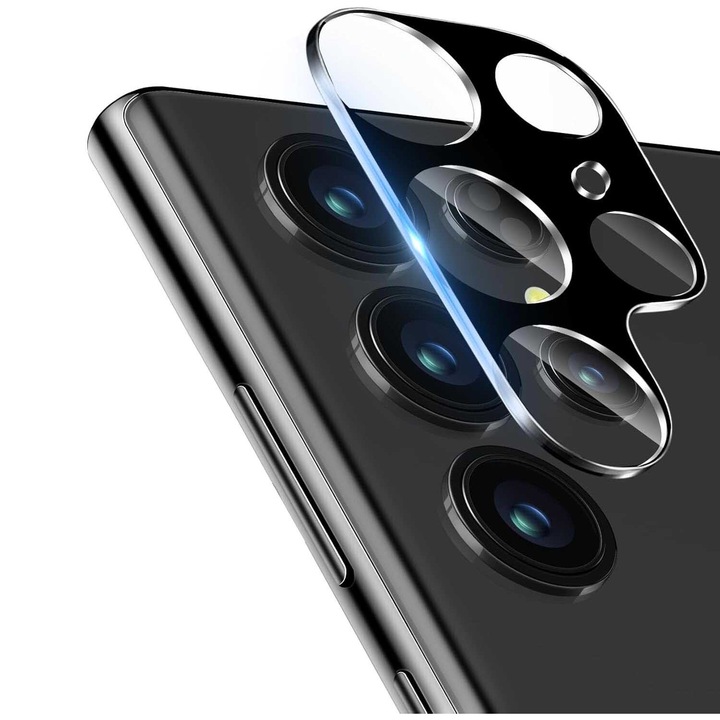 Стъклен протектор за камерите на Samsung Galaxy S25 Ultra MDUG, черен