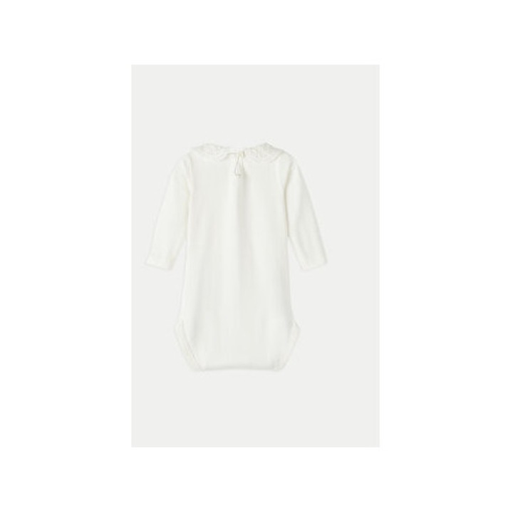 Body fete, Name It, 304434211, Bumbac organic, 62 CM, Alb