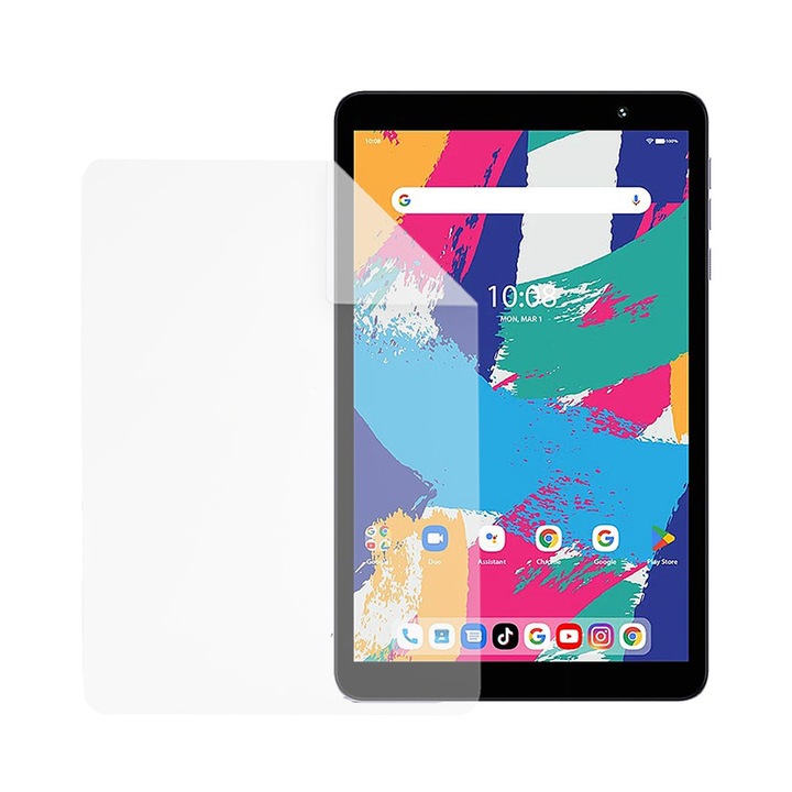 Folie Silicon High Definition pentru Umidigi G1 Tab Mini, COMANDO TAB PROTECT, Anti-Soc, Rezistenta la zgarieturi, Ultra-subtire, Strat Oleofobic, Sensibilitate ridicata, Aplicare usoara, Transparent