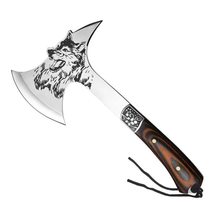 Vadász fejsze, Wolf Wood, rozsdamentes acél, 33 cm, tokkal együtt