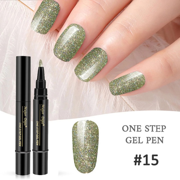 Pensula oja gel 3 in 1, 5ml, multicolor, 12.1cm