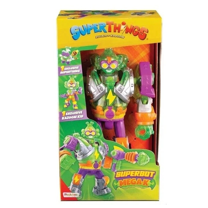 Робот Superbot Mega-K, Welora, Cъс съчленени ръце и крака и сгъваеми крила, Pазмер 12x7.5x22cm, Mногоцветен