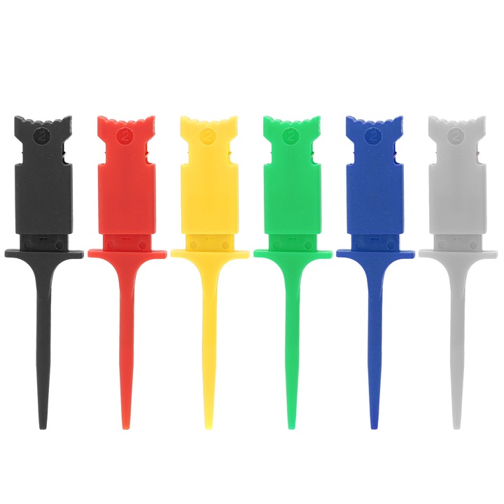 Set de 6 carlige de testare Enforose, multicolor, pentru reparatii electronice