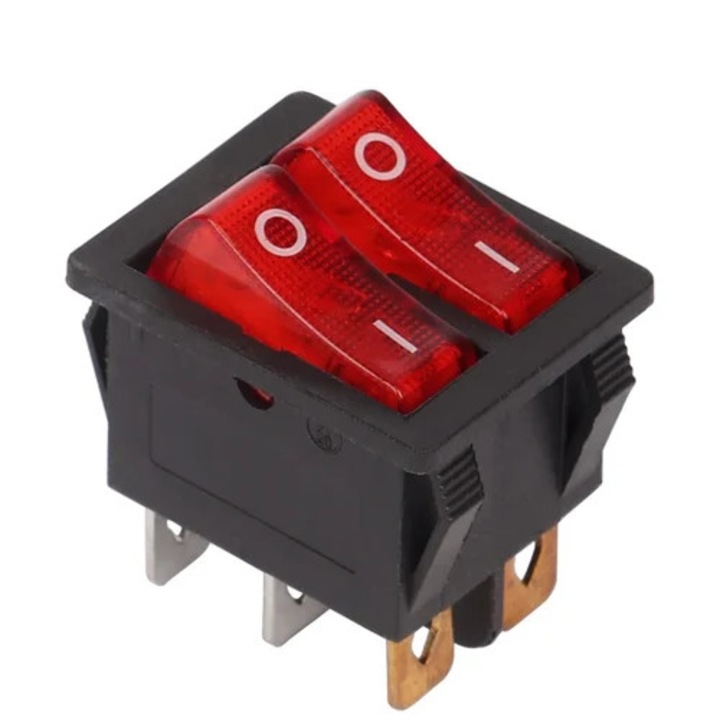 Comutator iluminat, 2 pozitii, dublu