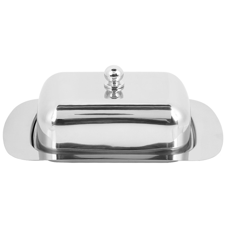 Vas de unt din inox pentru depozitare practica, recipient elegant pentru unt acoperit cu masa, cu aspect de slefuire, pentru utilizare multifunctionala