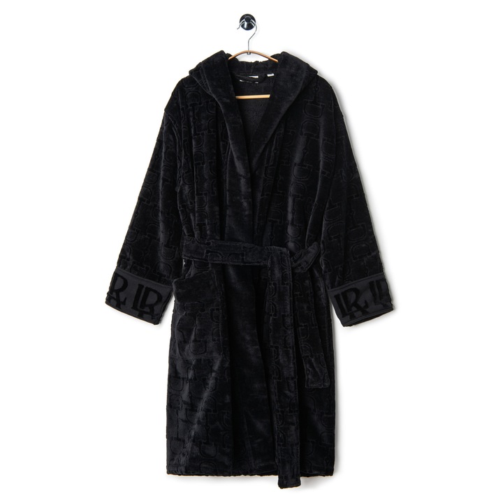 Halat de baie La Reina, Vera, negru, L/XL