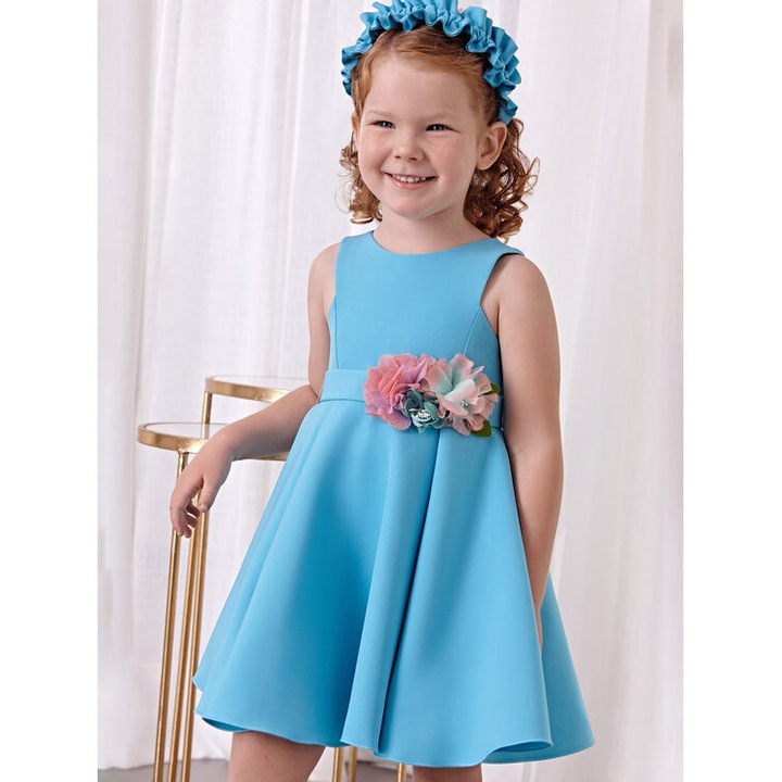 Rochie fete, Abel & Lula, 304034923, Poliester, Albastru, Albastru, 164 CM