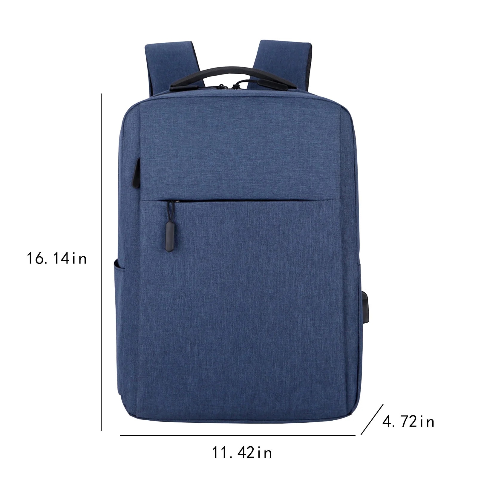 Rucsac de afaceri, impermeabil, pentru laptop de 15.6 inch, cu port USB, albastru, 41x29x12cm