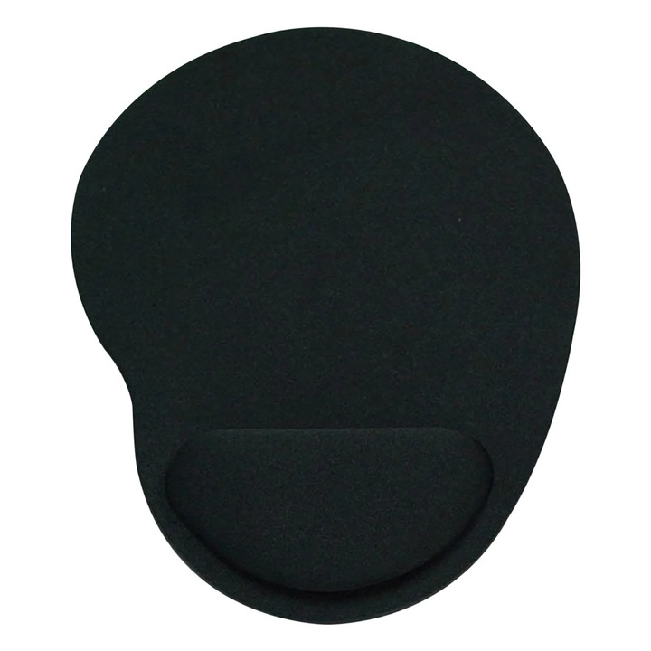 Mousepad gaming YANYXR cu suport ergonomic pentru incheietura, negru, 23x18x2cm