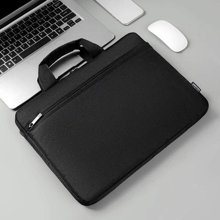 Laptoptáska 14.1 inch, fekete, vízálló, 35x26x2.5cm