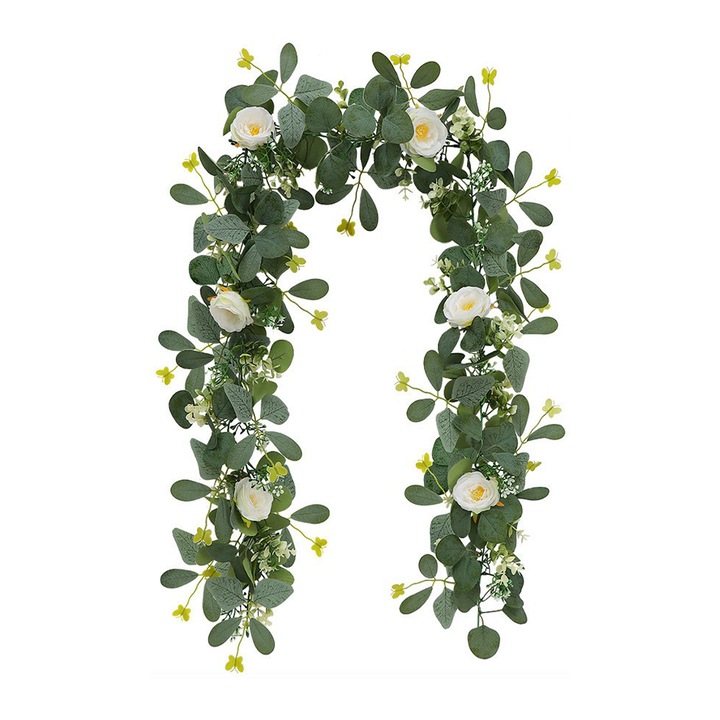 Vita de Eucalipt impodobita cu camelie, Foarte densa, 190 cm, 190 g