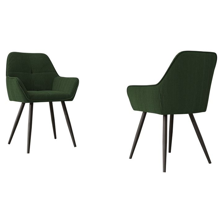 Set 2 scaune Januari Reiat, MIRJAN 24, verde, 61x64x86 cm