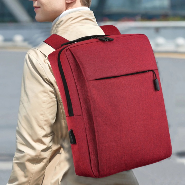 Rucsac laptop 15.6 inch, multicolor, bretele ajustabile, material textil, set 1 buc.