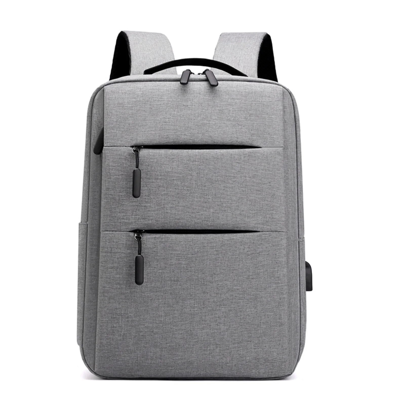 Rucsac laptop 15.6 inch, gri, port USB, rezistent la apă