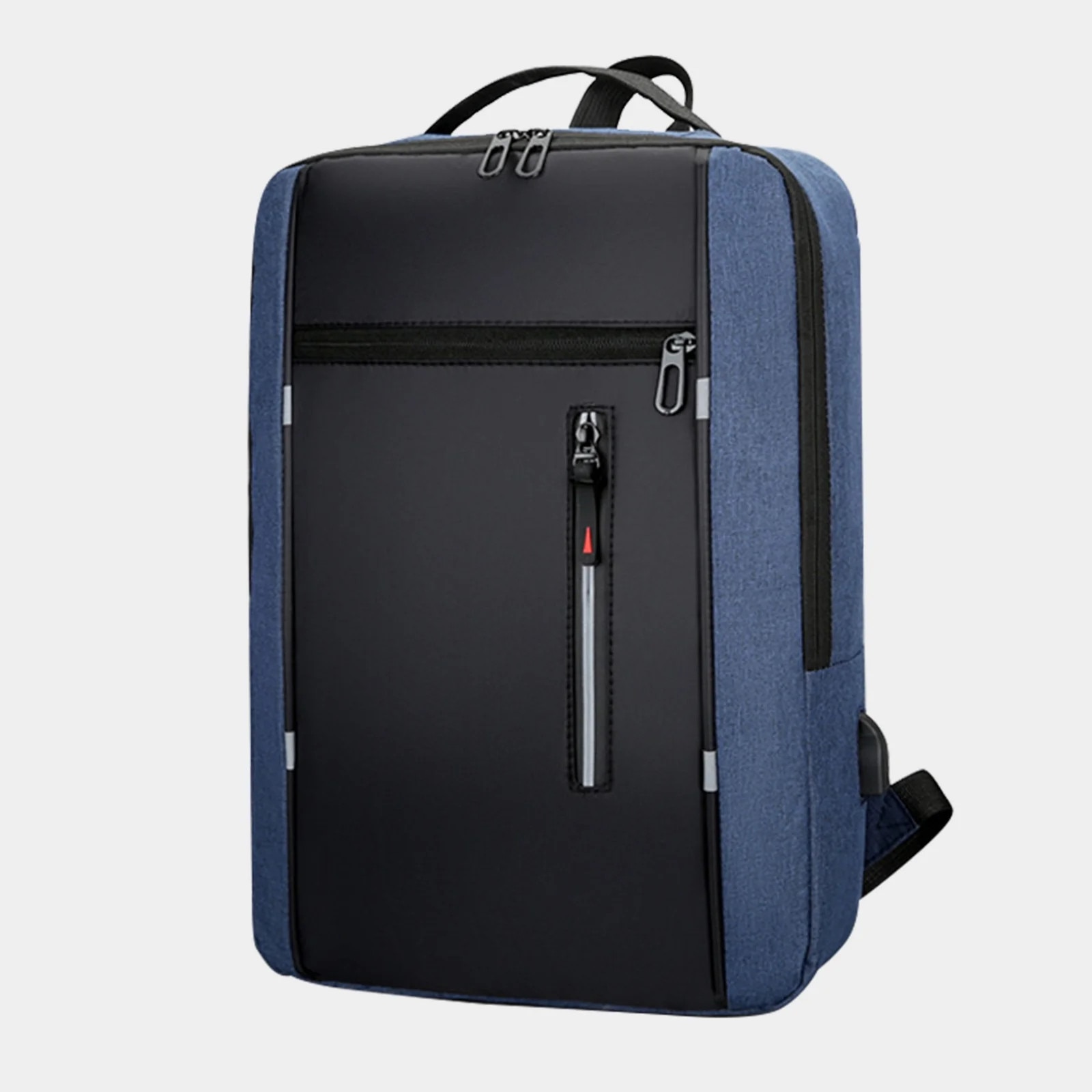 Rucsac laptop YANYXR 16 inch, slim, rezistent, albastru inchis, 43x31x12cm, cu port USB