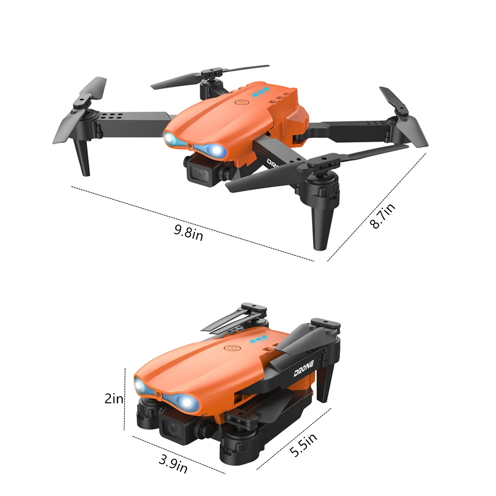 Dronă cu cameră duală 1080P HD, portabilă, cu menținere a