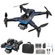 Drona FPV 2.4G cu camera 4K, motor fara perii, functie de urmarire automata, raza 100 m, autonomie 15 min, 25x22x6cm, negru/albastru inchis