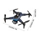 Drona FPV 2.4G cu camera 4K, motor fara perii, functie de urmarire automata, raza 100 m, autonomie 15 min, 25x22x6cm, negru/albastru inchis
