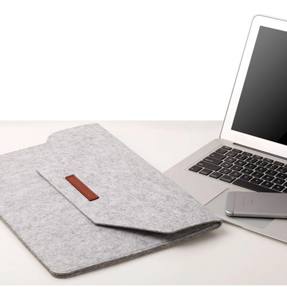 YANYXR, husa pentru laptop din fetru cu buzunar suplimentar si sac pentru accesorii BCS3230684, gri argintiu, 13/15 inch