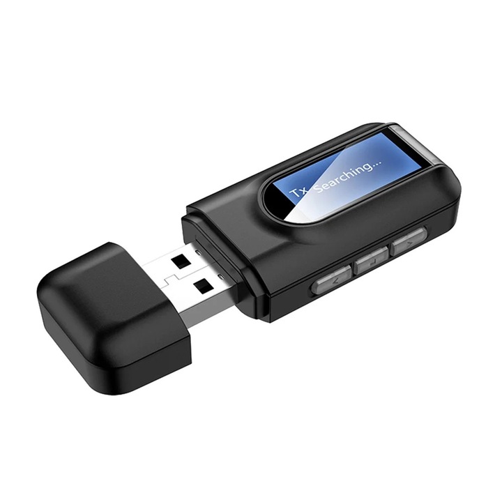 YANYXR Bluetooth 2 az 1-ben adapter, fekete, 62x25x13.3mm