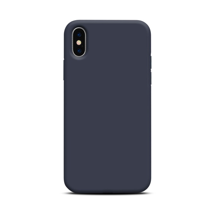 iPhone X kompatibilis SÖTÉTKÉK SZILIKON TOK