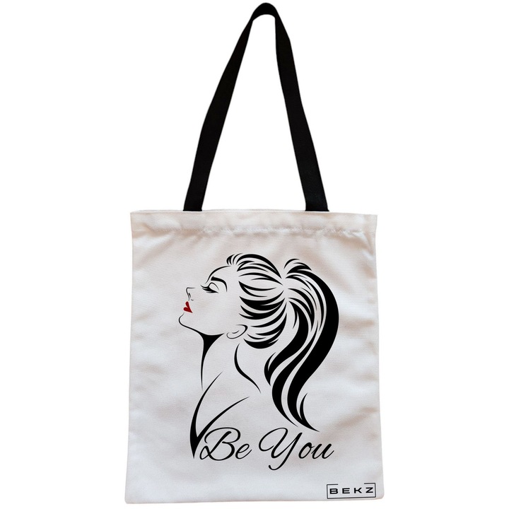Vászon női táska, Legyen Ön modell, 38x34,5 cm, fehér, BEKZ