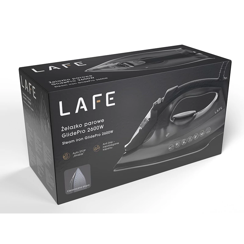 Fier de calcat cu abur Lafe GlidePro 2600W ceramic 600ml anti-calcar anti-picurare