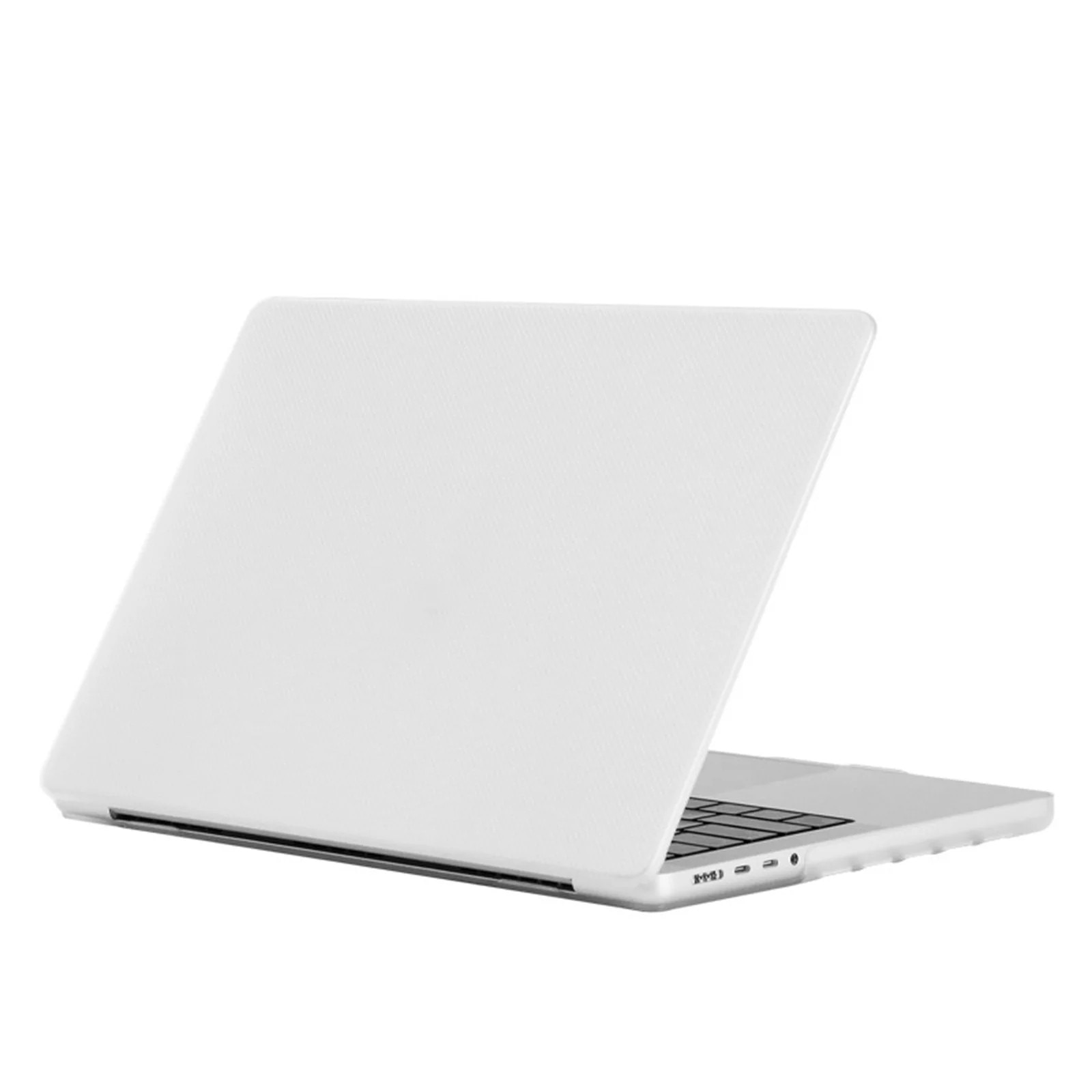 Husa protectoare laptop YANYXR 13.3 inch, textura fibra carbon, alb, 30.8x21.5x0.8cm