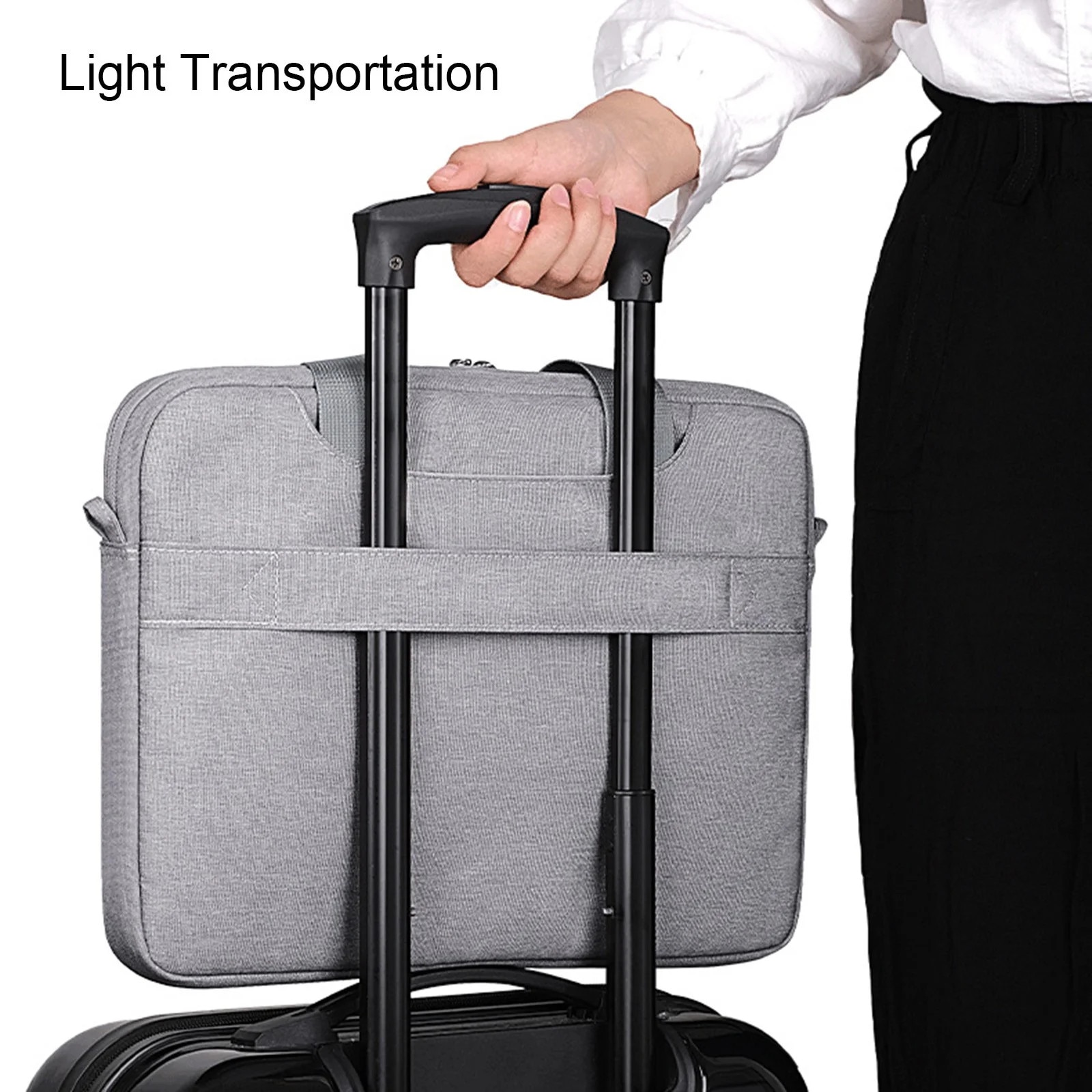 Geanta laptop YANYXR 15.6 inch gri 42x30x3.5cm rezistenta la apa
