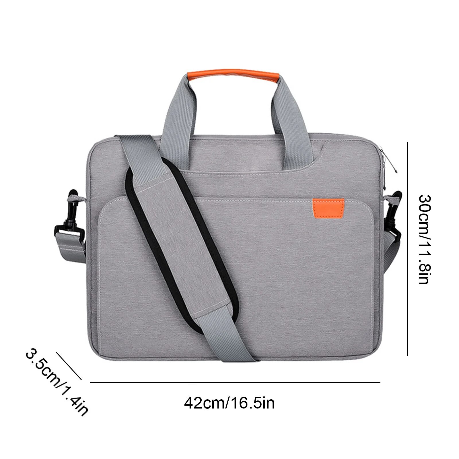 Geanta laptop YANYXR 15.6 inch gri 42x30x3.5cm rezistenta la apa