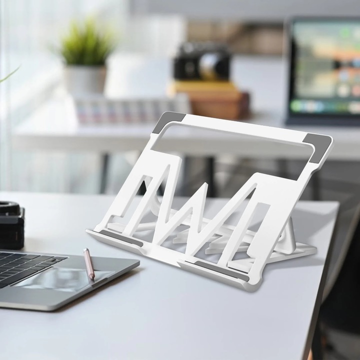 Suport pliabil laptop YANYXR universal alb 26x18.5x2cm