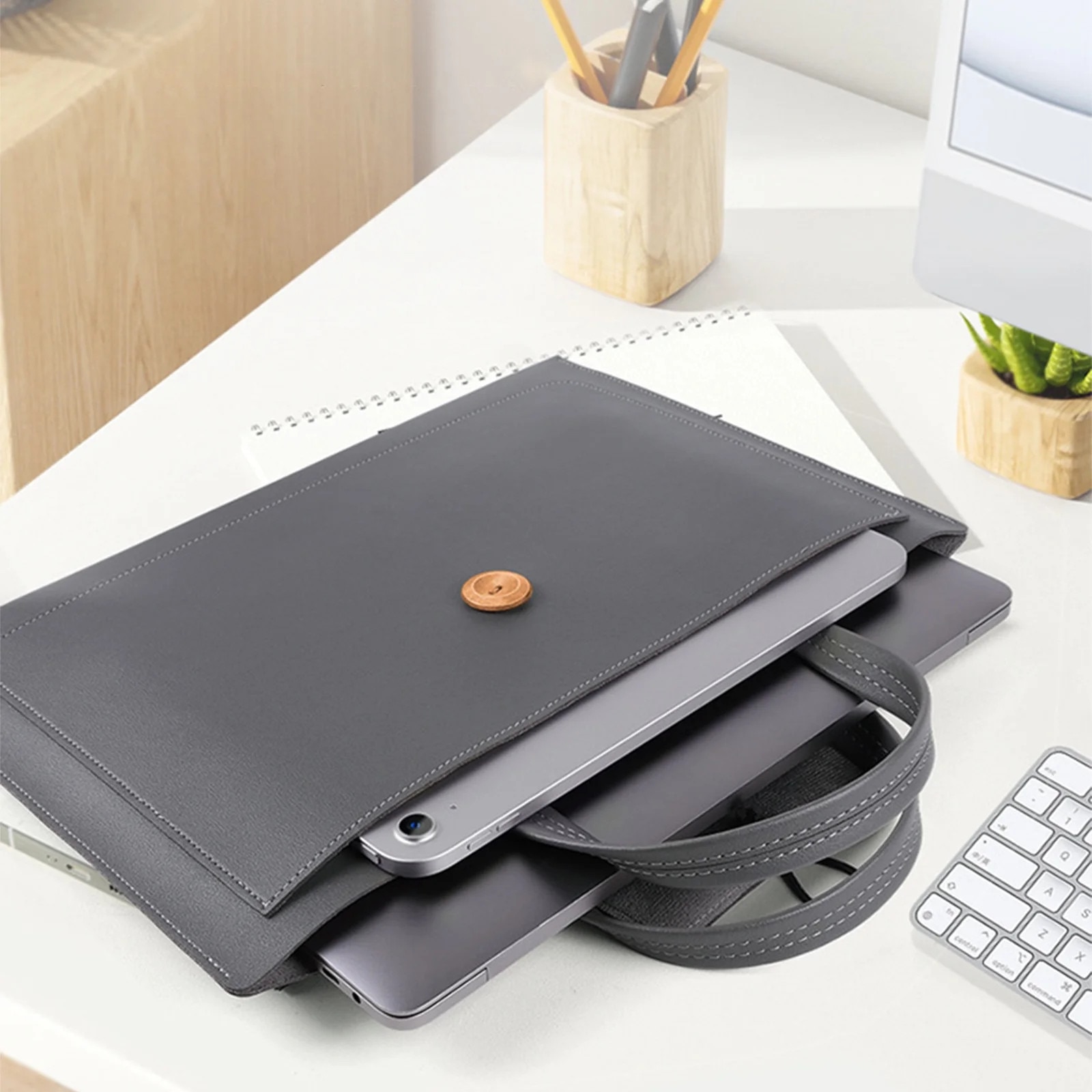 Geanta laptop YANYXR 15.6 inch albastru inchis 37.5x26x3cm extensibila impermeabila